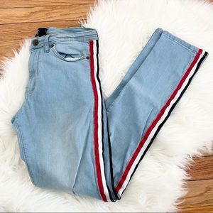 Urban Outfitters BDG Skinny Stretch Side Stripe Jeans Size 29 Runs Small